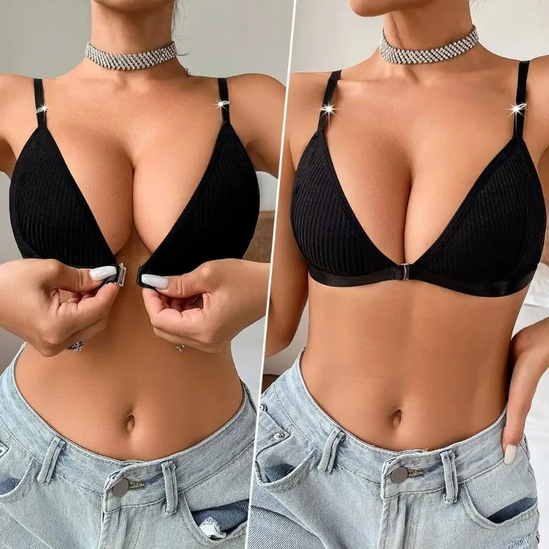 Sujetadores sexis con cierre f - Plunge Bra Push Up reseña y precio