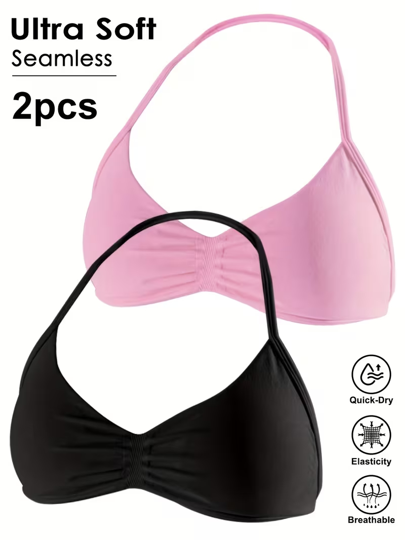2 piezas Top corto sexy sin co - Minimizer Bra Women reseña y precio